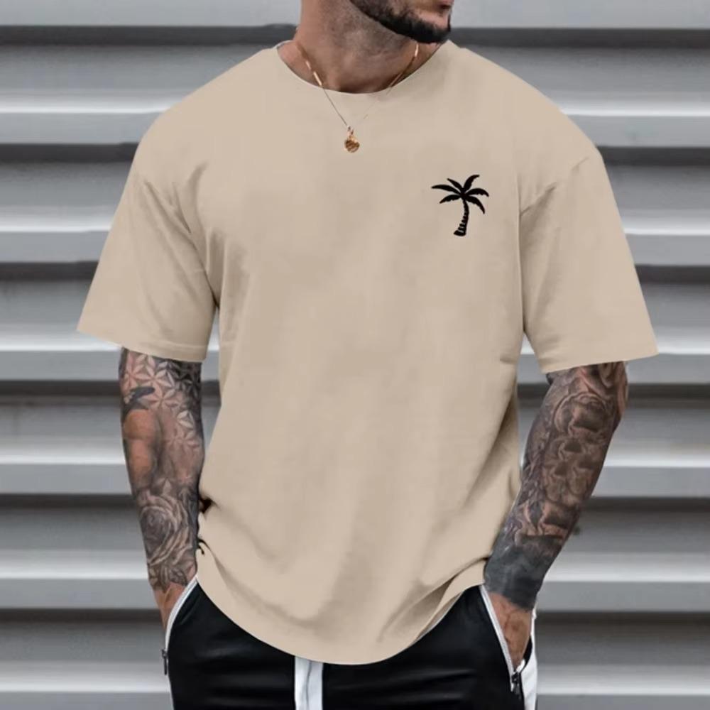 Letní móda Retro pánská anglická písmena těžké váhy 100% bavlna s kulatým výstřihem s potiskem Vysoce kvalitní neformální tričko Fitness Street