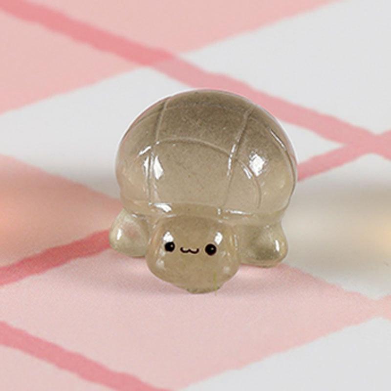 1PCS Colorful Luminous Mini Tortoise Micro Landscape Figure Ornament DIY Glowing Turtle Miniature Statue Potted Garden Decor