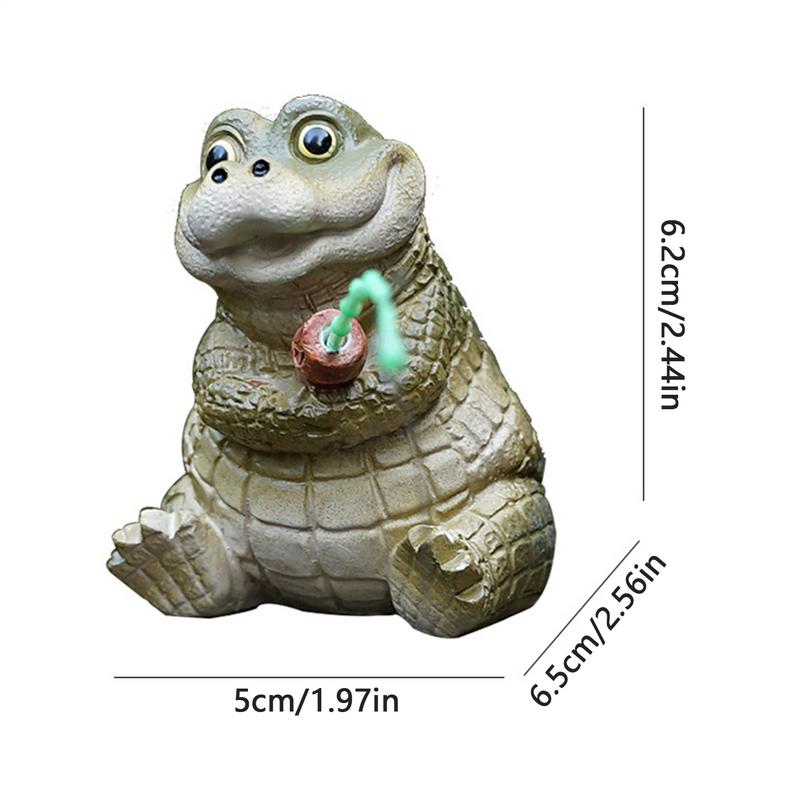 Animal Statues Resin Cute Small Sculpture Ornament Garden Sculptures For Desktop Family Son Daughter Boys Girls Patio Backyard
