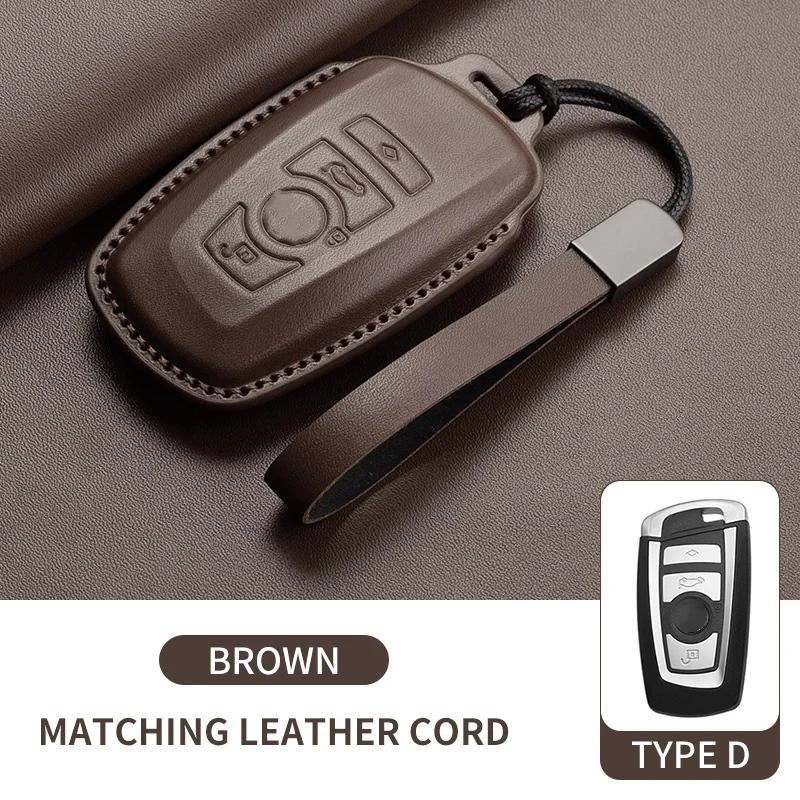 Leather Car Key Case Cover For BMW 3 4 5 6 Series X1 X2 X3 X4 X5 F10 F20 M3 M4 E34 E36 525 320i 2025 Key Shell Car Accessories