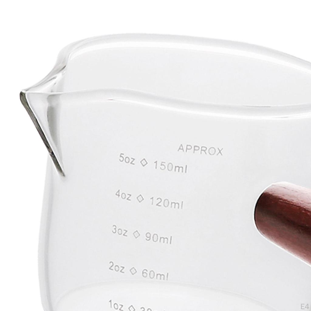 Measuring Cup with Wooden Handle Beakers for Kitchen Baking