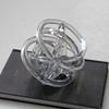 Creative Transparent Geometric Hand-made Glass Rope Hollow Coil Wound Ball Transparent Ornament Glass Craft Home Decoration
