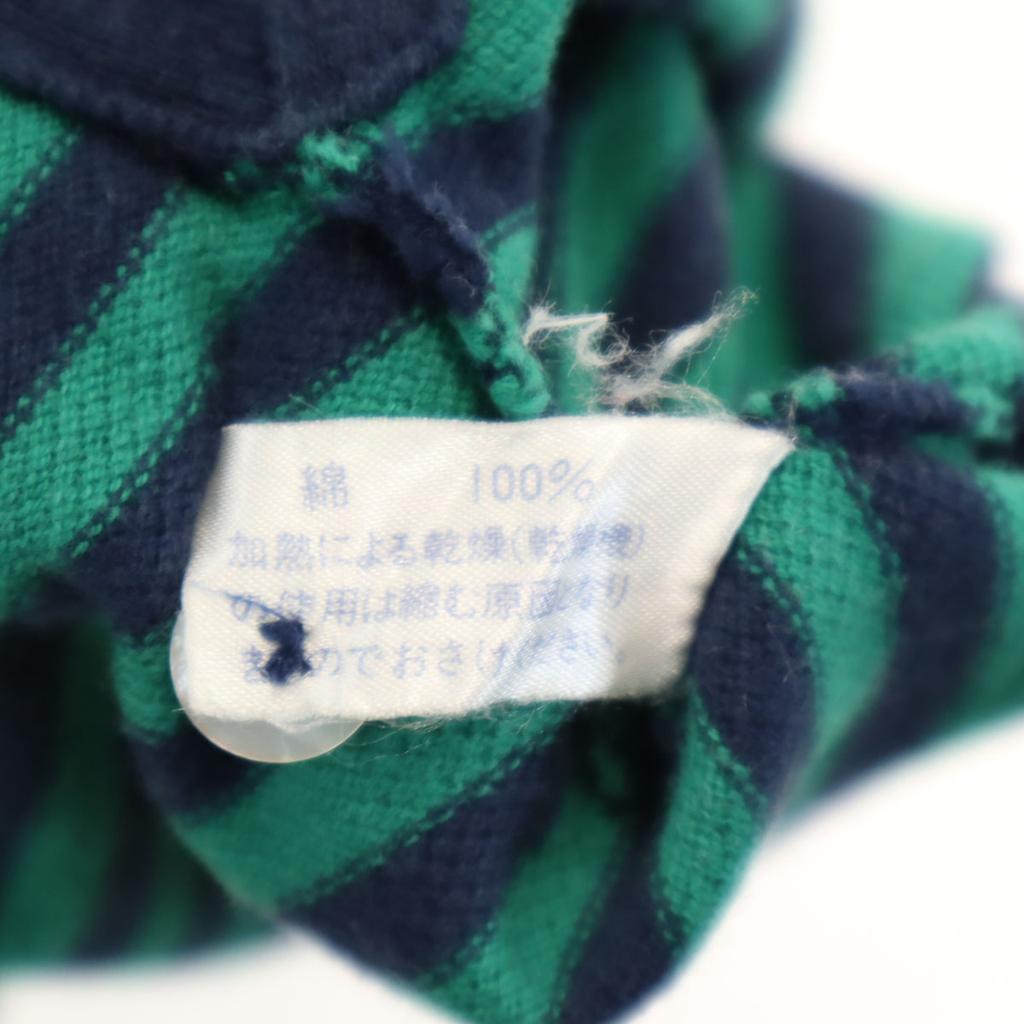 NAUTICA 90s Made in Japan Old Border Pattern Short sleeve Polo shirt Fawn Men's Used