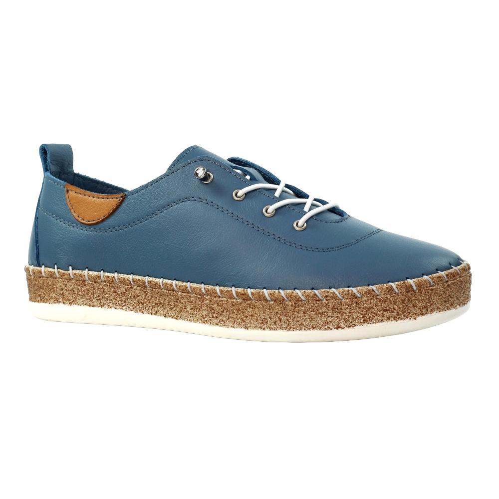 Lunar Womens/Ladies Evie Leather Plimsolls