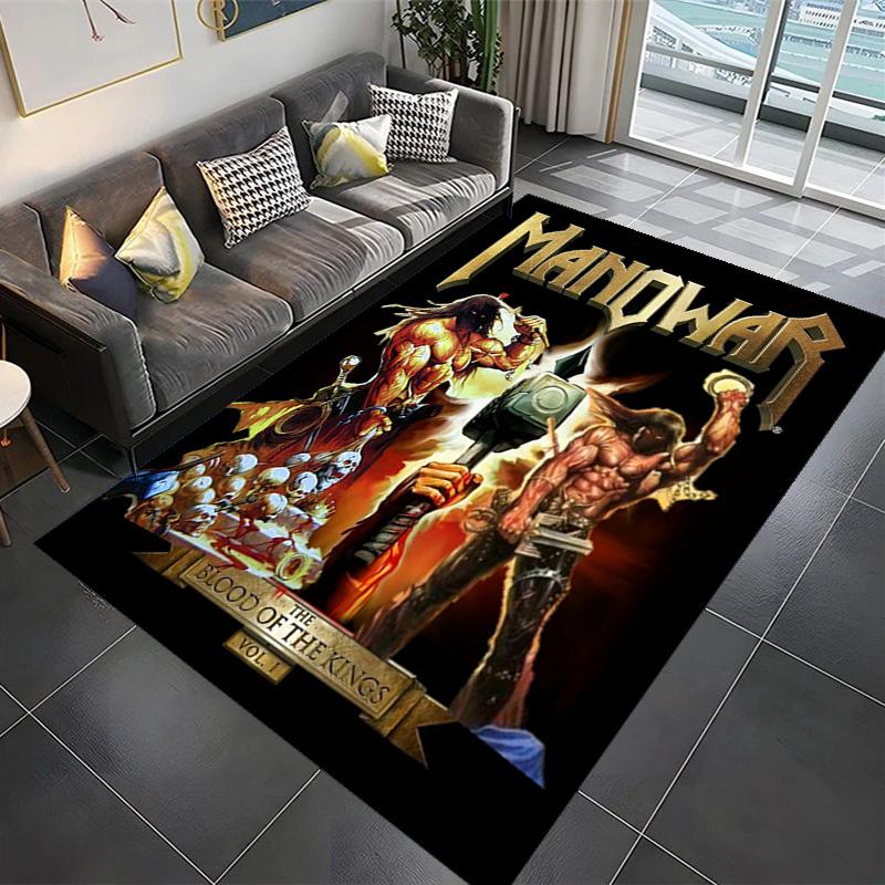 Manowar: Blood Kings carpet Doormat Living room and bedroom mats Dormitory decoration Bathroom mat Office chair cushion