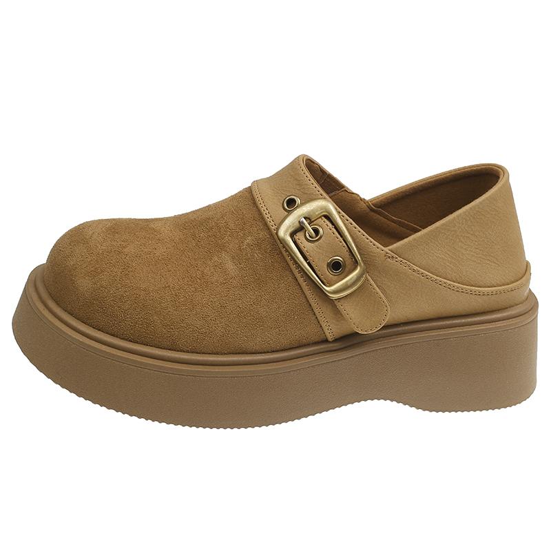 2025 Hot selling high-quality Fashionable and versatile Thick Bottom Flats Autumn winter Casual Versatile Retro Women's Shoes