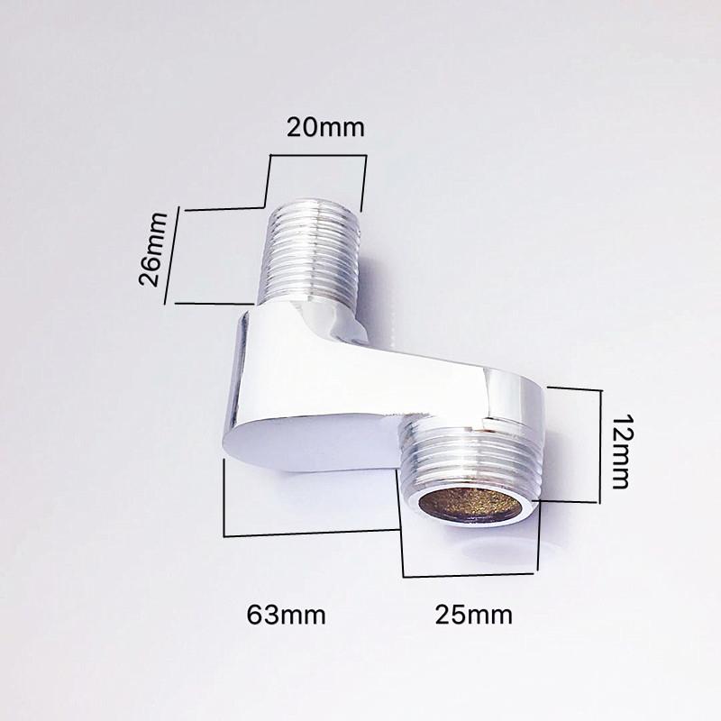 2шт смеситель для душа регулируемый адаптер твердый латунный настенный сменный угловой клапан аксессуары для ванной комнаты