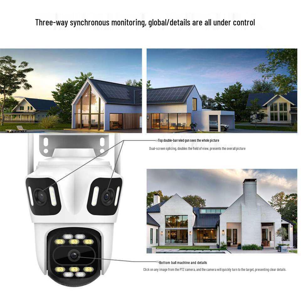 iCSee Xiongmai 3-Screen Outdoor Wireless HD Night Vision Waterproof IP Camera