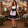 Damen Kurzarm-Kostümkleid mit Bindevorderteil für Party und Freizeit