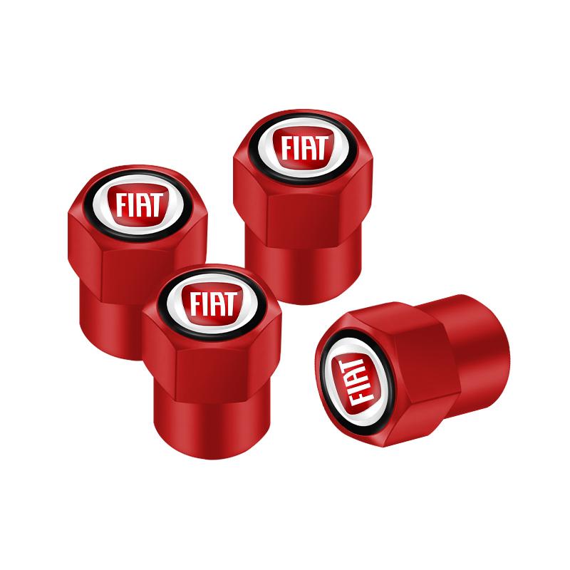 4Pcs 3D Metal Tire Valve Caps Car Tyre Air Stems Cover For FIAT Abarth 500 Tipo FR Panda Argo Freemont f Viaggio Bravo Punto Doblo