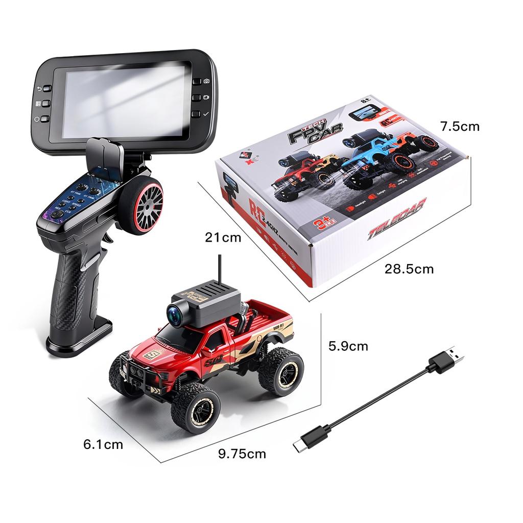 Vr Wl6407 164 Fpv Rc Car Mini Full Proportion With Camera Display 2.4G High Speed Drift Racing Vehicle Desktop Toys Gifts