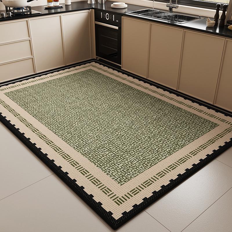Kitchen Carpet Anti-slip Stain-resistant Floor Mat Large Size Carpets Loop Pile TPR Rug Minimalist Style Home Decoration Rugs
