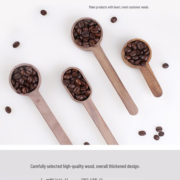 Wooden Coffee Measuring Spoon 8g/10g - Black Walnut & Beech, Long/Short Handle