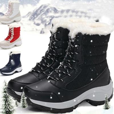 Women's Versatile Non-slip And Wear-resistant Thickened Snow Boots, Comfortable Warm High Top Hiking Boots