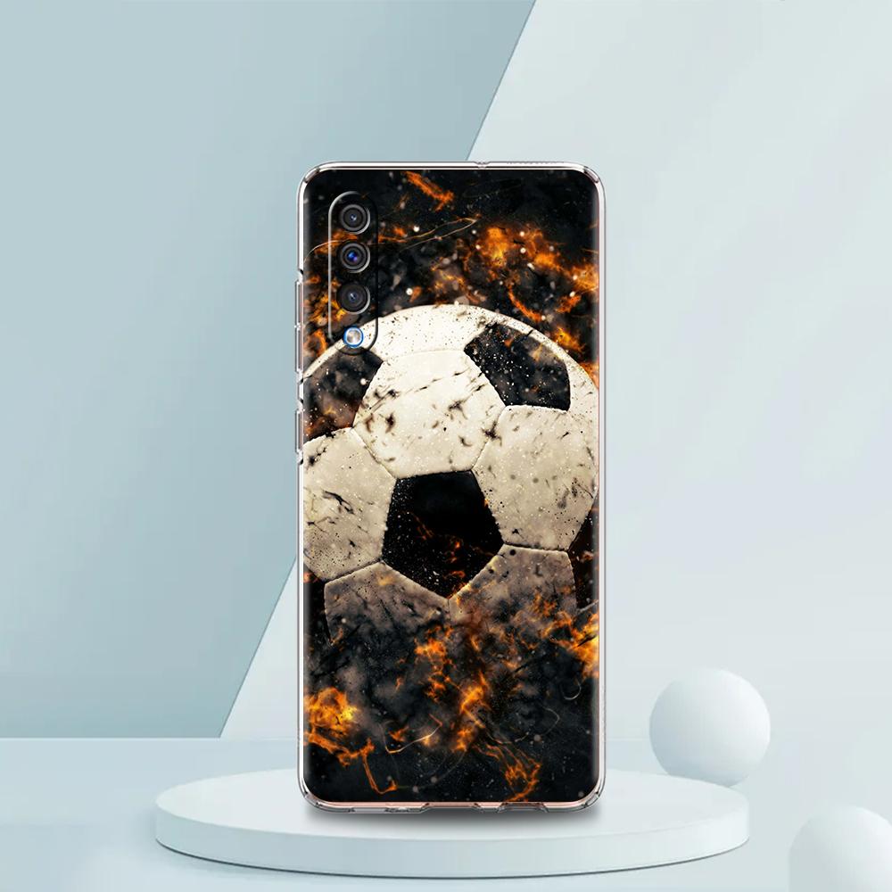 Football Sport Soccer Transparent Phone Case for Samsung Galaxy A12 A50 A52 A70 A40 A10 A20 A30 A02 A03S A04 Cover Silicon Shell