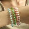 Popular Multi-Color Opal Beaded Titanium Steel Necklace Light Luxury Elegant Temperament Collarbone Chain Jewelry