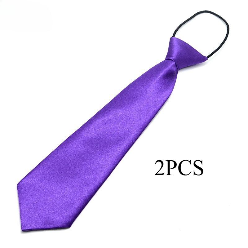 Children's Team Performance Convenient Tie Korean Version Solid Color Baby Casual Lazy Rubber Band Tie