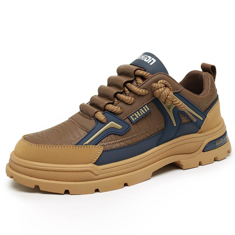 

Весенне-осенняя новая кожаная мужская обувь, модная, универсальная, классическая повседневная обувь, удобная, с мягкой подошвой, для бега и спорта 44 коричневый