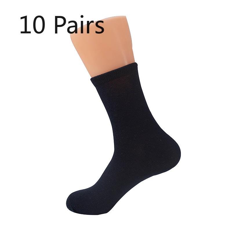 

10 пар мужских осенне-зимних деловых однотонных носков средней длины 10 Pairs