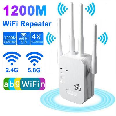 Ripetitore WiFi wireless 1200Mbps Ripetitore di segnale WiFi Amplificatore Wi-Fi 2.4G/5GHz Extender a lungo raggio Router Scheda di rete Accessori per computer