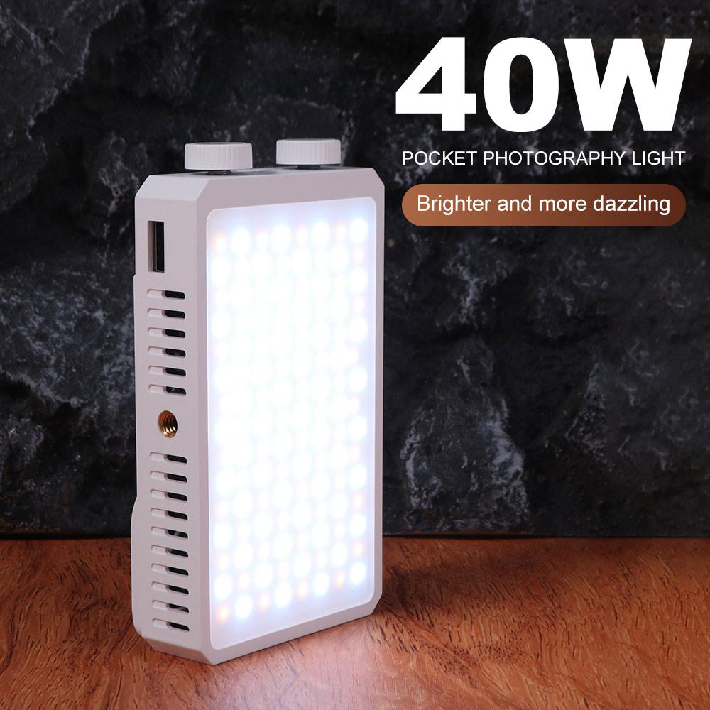 40W RGB LED Camera Light 4400mAh Battery Pocket Photography Light  Camping