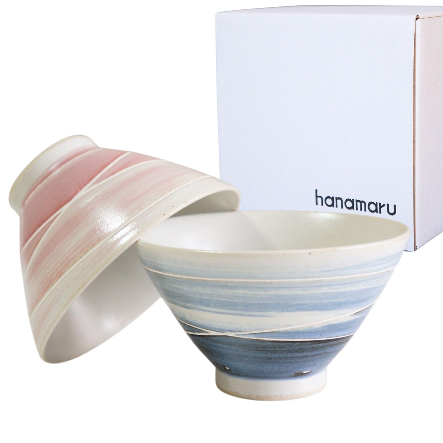 Hasami ware rice bowl pair set Kunzan kiln denim couple bowls tea Japanese made gift