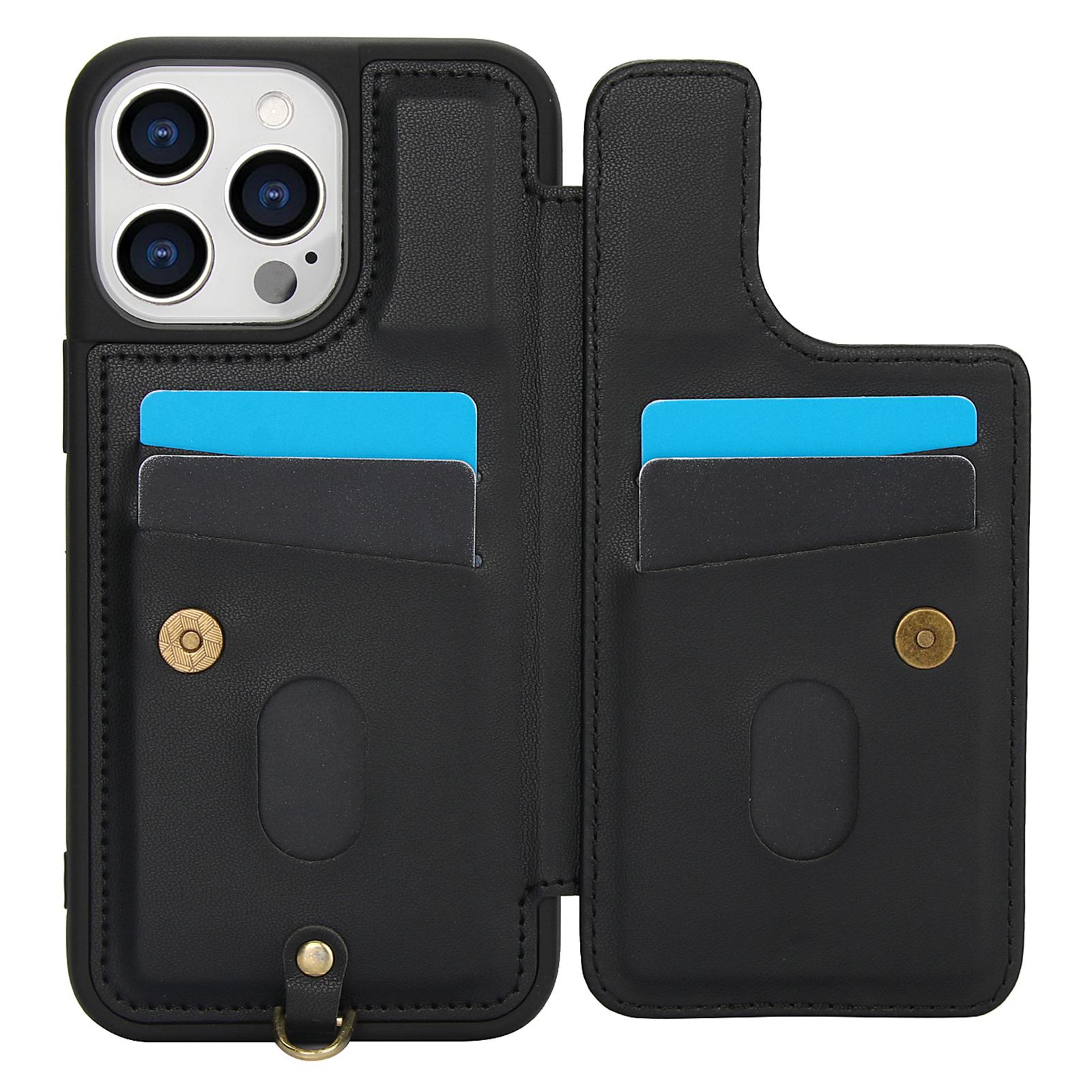 

For iPhone 16 Pro Max Case Card Slots Leather Coated TPU Flower Phone Cover Beige