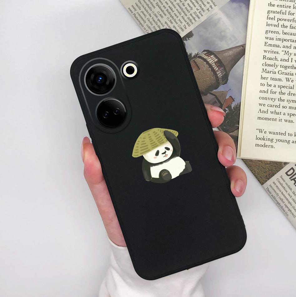 For Tecno Camon 20 Pro 4G 5G Phone Cases Cute Design Matte Silicone Shockproof Black Cover For Tecno Camon20 20Pro Bumper Capa