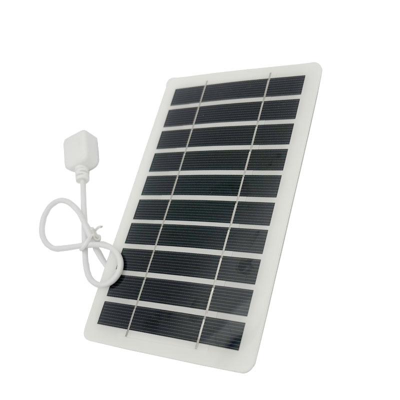 

Портативное солнечное зарядное устройство, Портативный внешний аккумулятор, с безопасным и стабильным USB-интерфейсом, для путешествий на открытом воздухе и кемпинга, Зарядка мобильного телефона, Фонарик, Вентилятор 2W-USB