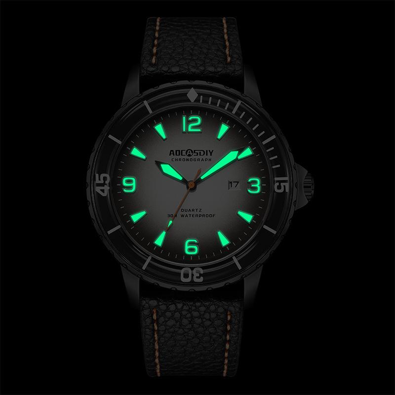 Men's Waterproof Luminous Quartz Watch Student Colored Dial Fashion Sports Calendar Watch