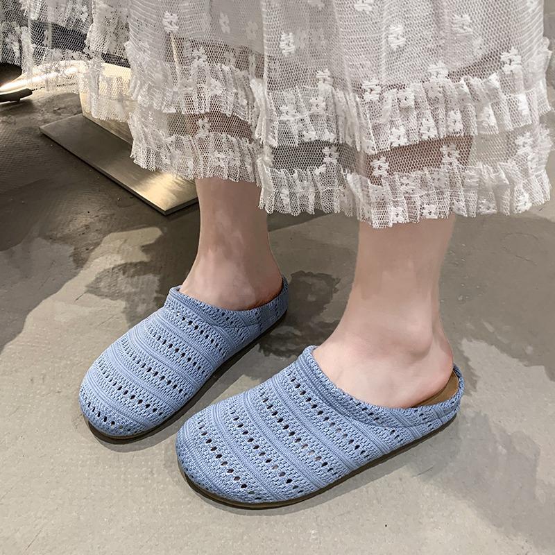 Fashion New Children's Summer Slippers Outdoor Simple Girls Flat Slippers Soft Bottom Kids Solid Color Slip-on Shoes Versatile Fashion