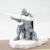 Medieval Knight Pen Holder Kneeling Knight In Armor Pencil Holder Desktop Decoration Fun Pen Holder Gift for Students Office Workers
