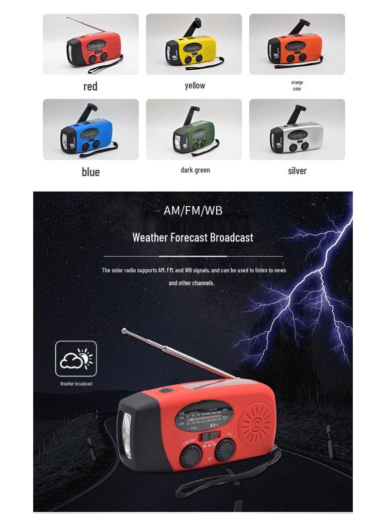 Rechargeable Portable Multi-band AM/FM Shortwave Stereo Radio