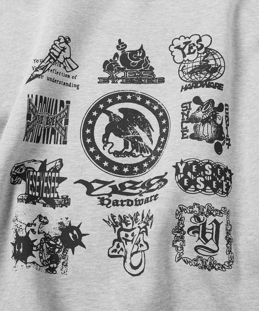 YESEYESEE Y.E.S Combine Sweatshirt Gray