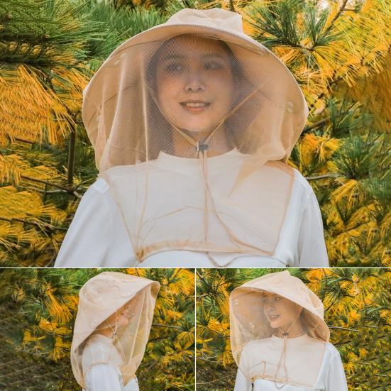Hat Mesh Net Anti Mosquito Insect Bee Net Head Face Neck Hat Cover Net Summer Fishing Cap Mesh Protect from Mosquitoes for Hunters Hikers Campers