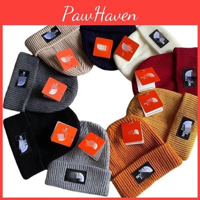 Gorro de Tricô Masculino com Letras Bordadas Quente À Prova de Vento Estilo de Rua Acessório de Outono