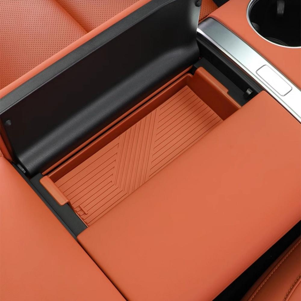 For Li Lixiang L6 L7 2024 ABS Car Under Center Console Organizer Storage Armrest Storage Box Auto Styling interior Accessories