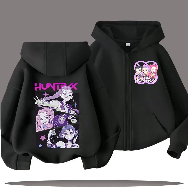2026 New Boy Sweatshirt Zipper Hoody Baby Top Zip Up Sweatshirts Saja Boys Kpop Demon Hunters Hoodie Children Clothes Kid Girl