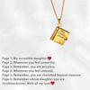 Personalized My Star Book Necklace, My Incredible Book Necklace With Custom Name And 6 Pre Carved Information Openable Adjustable Pendants