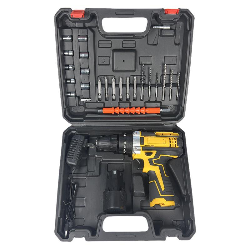 21V Multifunctional Lithium Battery Impact Drill & Electric Screwdriver Set