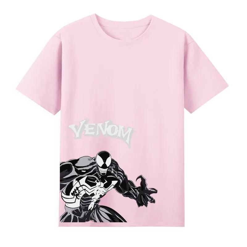 2026 Venom Marvel Peripherieartikel Bedrucktes Kinder-T-Shirt Rundhals Reine Baumwolle Familienkleidung für Eltern und Kinder
