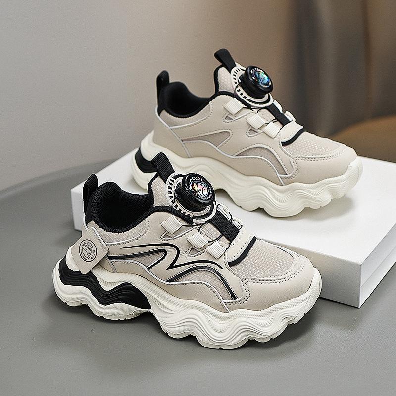 Little Yellow Duck Children's Sports Shoes Spring and Autumn Breathable Mesh Shoes Boys Non-slip Lightweight Running Shoes Girls Dad Shoes