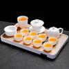 Dehua Mutton Fat Jade White Porcelain Kung Fu Tea Set