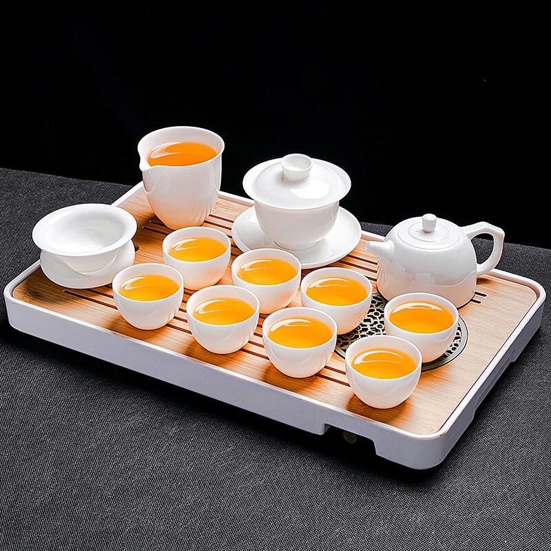 Фарфоровый чайный набор для кунг-фу из Дэхуа «Белый фарфор с оттенком бараньего жира»