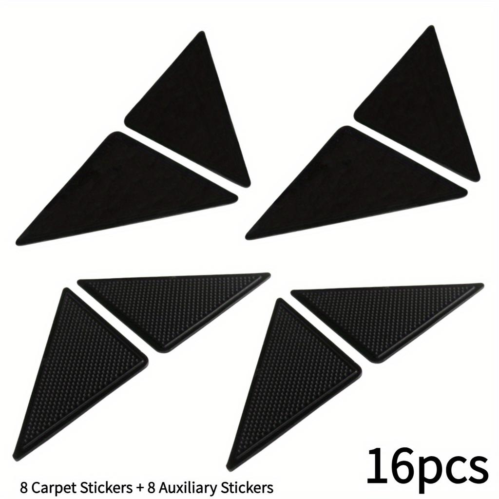 8/16pcs, Reusable Non-Slip Carpet Adhesive Pads, Washable, Suitable for Hardwood Floors, Carpet Corners and Sides, Home Safety