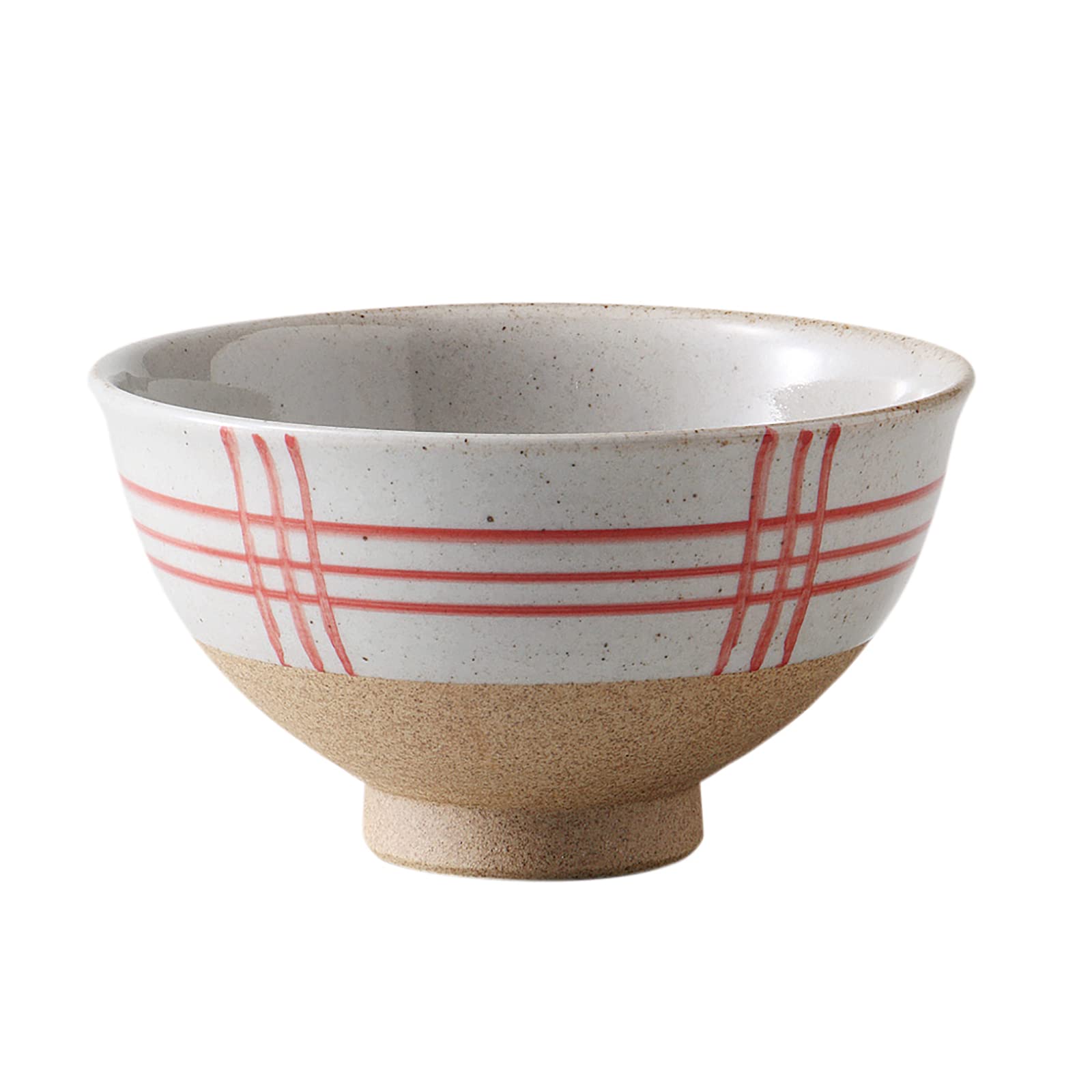 

Легкая пиала для риса Арита с клетчатым узором, сделано в 74061 линии, красная, Япония,