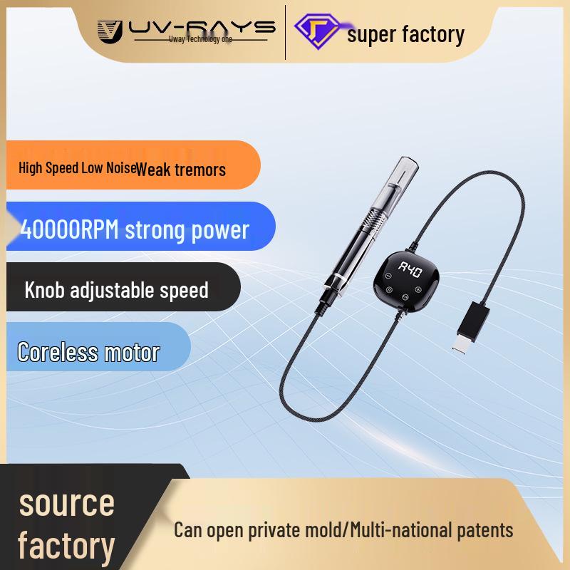 

Portable 40,000 RPM Pen-Style Electric Nail Polisher & Remover срібний