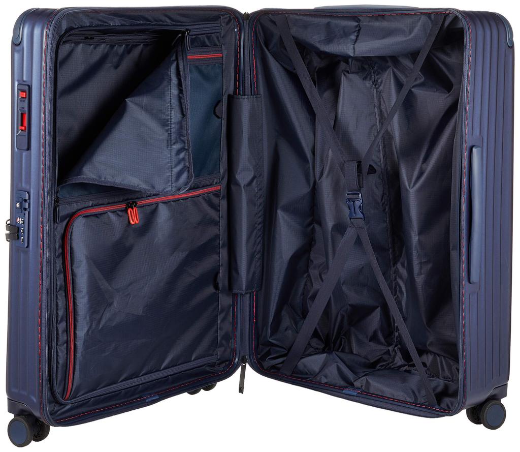 Suitcase Gull Wing Front Open CAT738LY Warranty 100L 73 Cm 5kg Denim Blue [Cargo] (2WAY Storage)