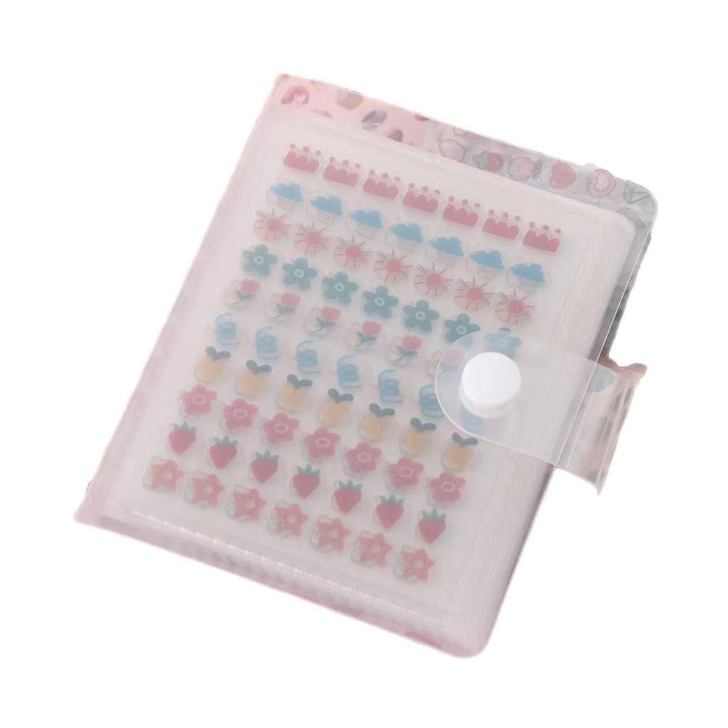 Nail Art Sticker Album: Frosted Cover Minimalist Portable Organizer