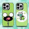 Cartoon I-Invader Zim Gir Phone Case For iPhone 16,15,14,13,12,11,Pro,Max,Plus,Mini,XS,SE Anti Fall Black Matte Hard Bumper